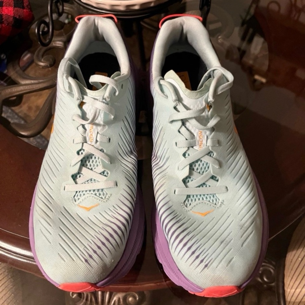 Hoka One One Women's Mint and Lavender Athletic Shoes - Picture 2 of 3